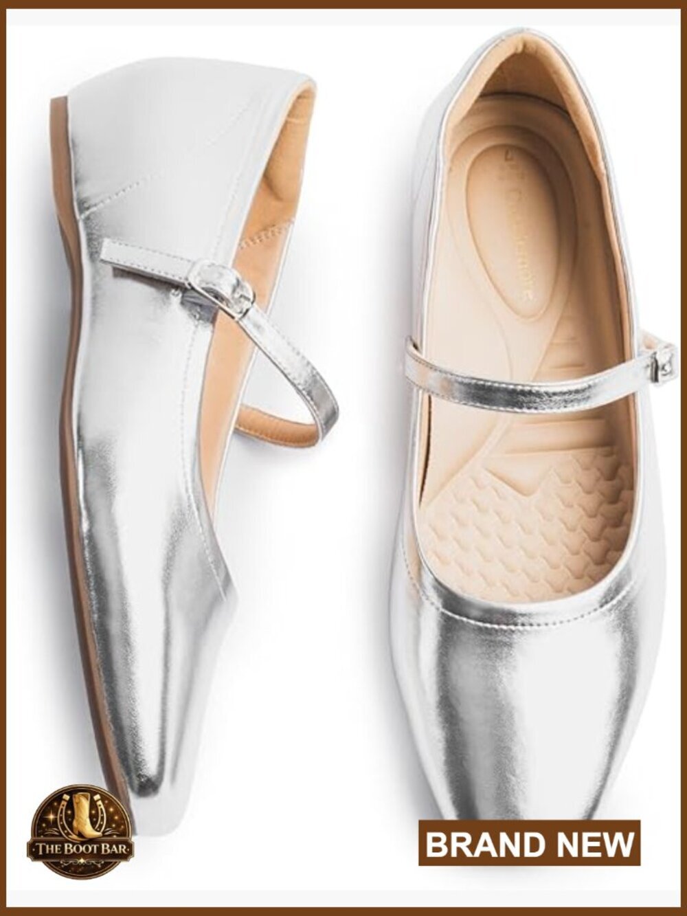 Mary Jane Flats with Arch Support & Hidden Wedge